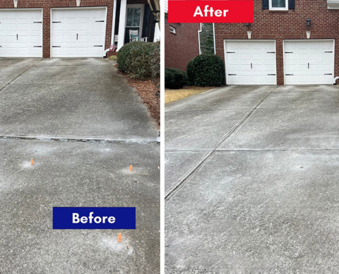 driveway lifting before after